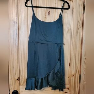 Wild Fable Green Satin Dress